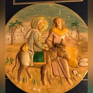 Vintage Fontanini Christmas ornament. Journey to Bethlehem